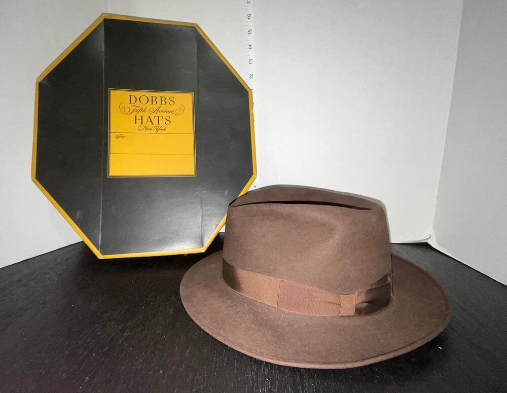 Vintage Dobbs Fifth Avenue, Lytton's,  Fedora, Hankachif Felt Hat Rare